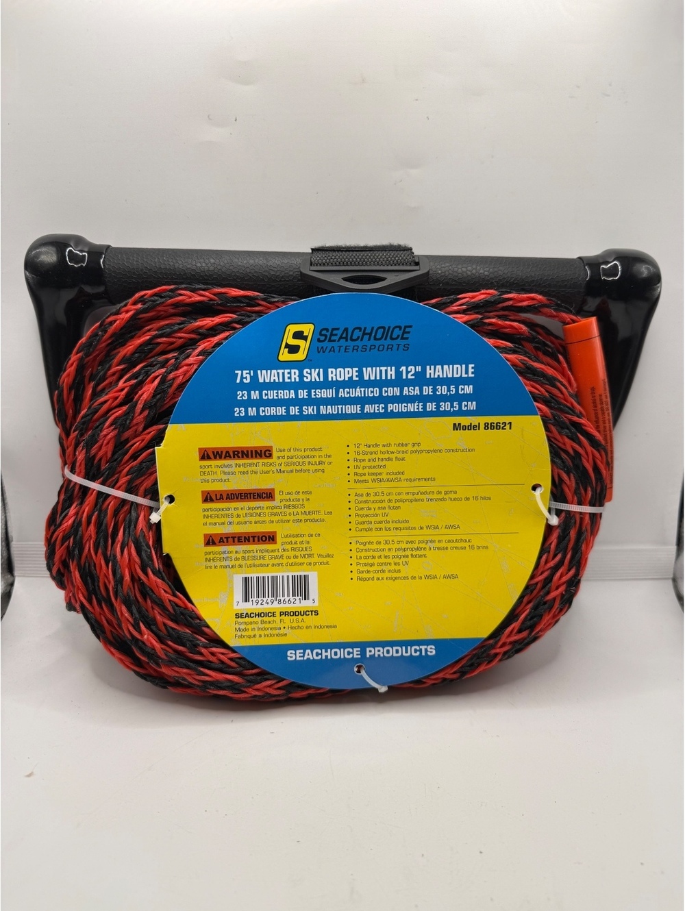 Seachoice 75' Water Ski Rope with 12" Handle - Model 86621